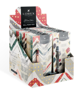 Ручка шариковая автоматическая " Lorex " Slim chic Pastel Fauvism синяя 0,7мм, металлический корпус, фото 1
