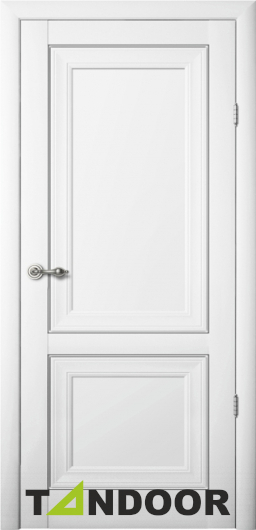 Полотно дверное ПРАДО vinil белый молдинг серебро ДГ 70*2000 фото 1