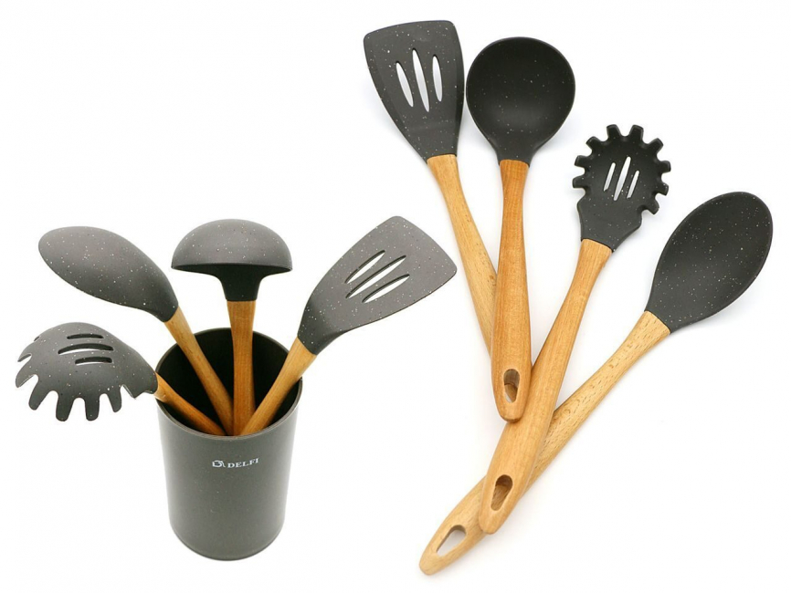 Набор кухонных аксессуаров 5 предметов (Grey) (х6) фото 1