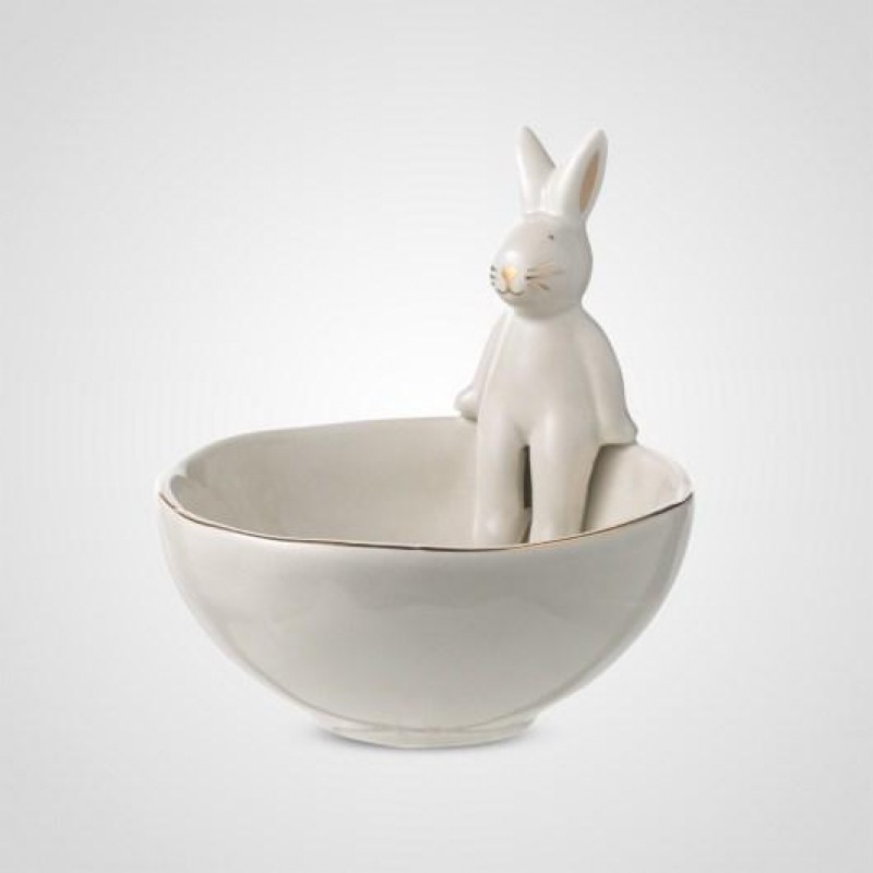 18X026-2CMG Конфетница с кроликом фото 1