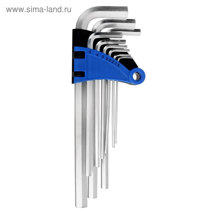 Набор ключей шестигранников TUNDRA comfort, CrV 1.5 - 10 мм 9 штук удлиненные 2354392															 фото 1