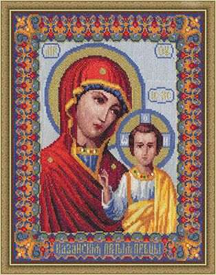 Набор для вышивания " PANNA " Икона 23*28см Казанская икона Богородицы, счетный крест, бисер, заполн фото 1