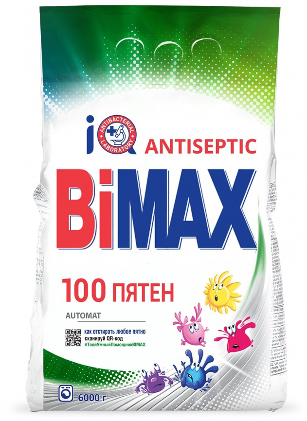 BiMax Стиральный порошок 3 кг 100 пятен *4 фото 1