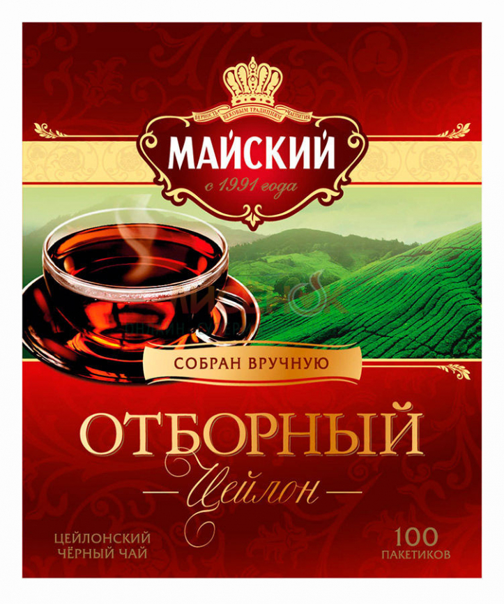 Чай МАЙСКИЙ отборный черный 100*2 г (6 шт/уп) фото 1