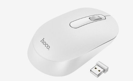 Мышь Hoco GM14, беспроводная (2.4), оптическая, 1200 dpi, белая   7686818 фото 1