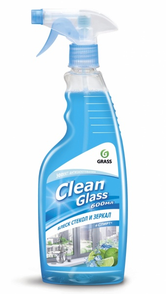 Clean Glass голубая лагуна 600 мл (12)  Очиститель стекол  фото 1