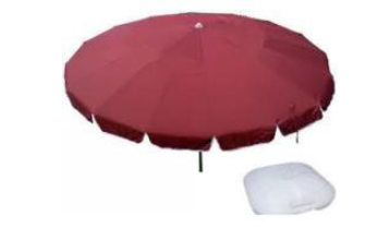 уличный зонт круглый ТРЯПОЧНЫЙ цвет бордовый внутри серебрянный 300см 16спиц фото 1
