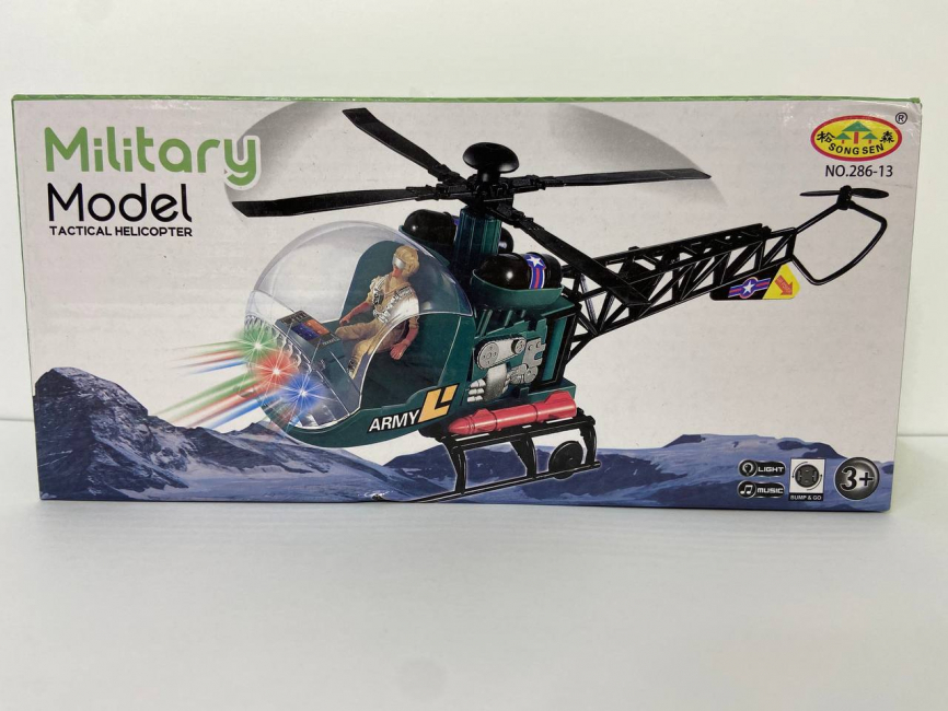 Вертолет "Спасатель", работает от батареек, световые и звуковые эффекты, МИКС   286-13 фото 1