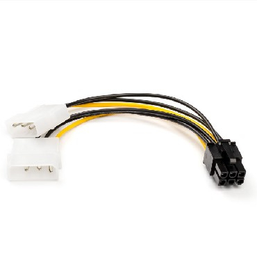 кабель ATCOM (АТ6185) 6 PIN - to 2 molex (video power) фото 1