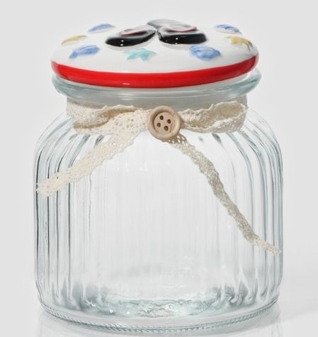 Банка для сыпучих продуктов с керамической крышкой "Пляж" 600 мл   9930629 фото 1