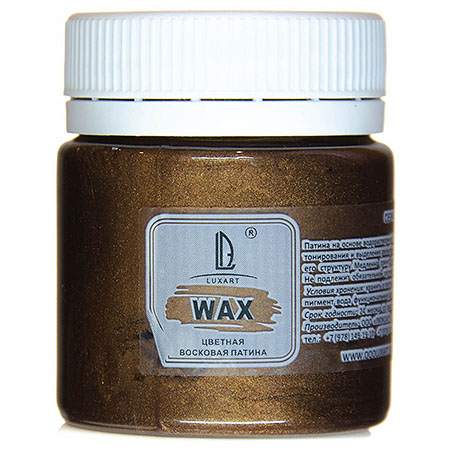 Воск патинирующий " Luxart " Wax 40мл золото коричневое фото 1