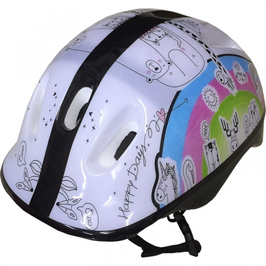 Шлем защитный подростковый Atemi AKH06GM, цвет аквапринт, размер окруж 52-54 см, М 6-12 лет   764042 фото 1