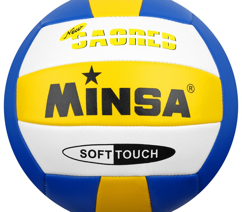 Мяч волейбольный MINSA размер 5, PU, 270 гр, рез. камера,   488227 фото 1
