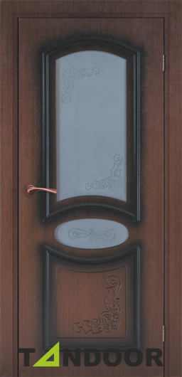 Полотно дверное МУЗА венге 200*70 стекло матовое   фото 1