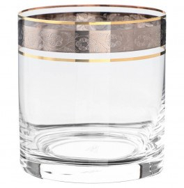 Набор стаканов для виски LARUS 410 мл "Панто платина, отводка золото" (6 шт) 410-662 фото 1