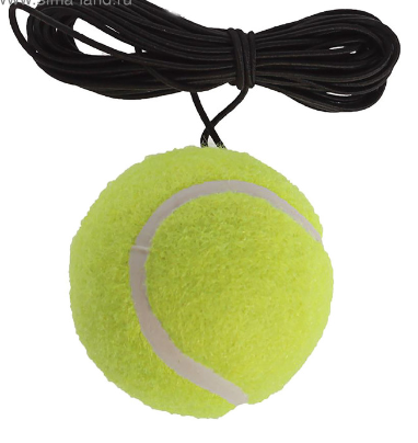 Мяч для большого тенниса с резинкой, тренировочный 534798 фото 1