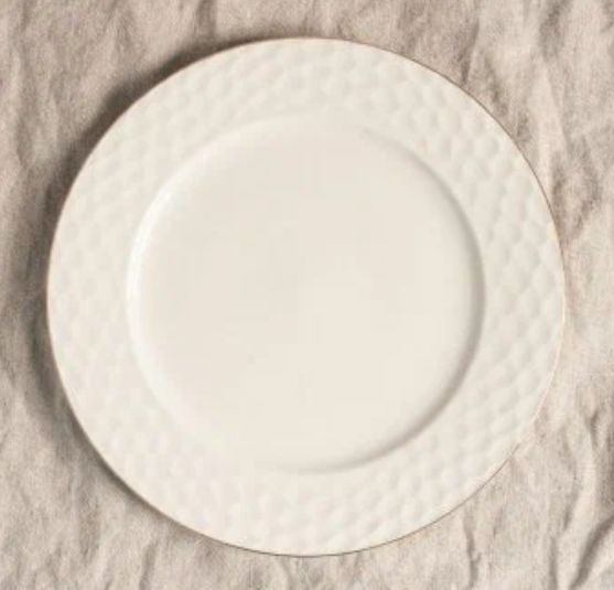 Набор тарелок плоских 20 см JEWEL Нежность 6 предметов с золотом (new bone) фото 1