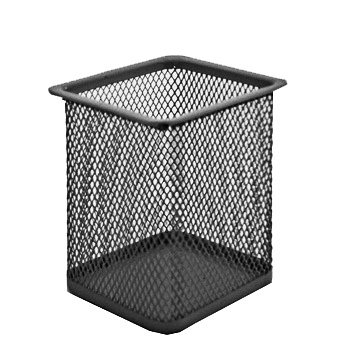 Стакан " KWELT " металлический сетчатый, квадратный, черный фото 1
