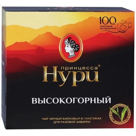 Чай НУРИ черный 100*2 г (18 шт/уп) фото 1