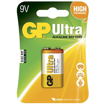 Батарейка GP Ultra 9V алкалиновая фото 1