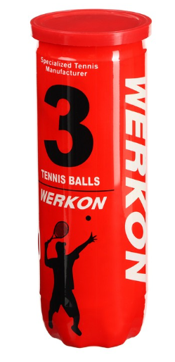 Мяч для большого тенниса WERKON 989, с давлением (набор 3 шт) 1864682 фото 1