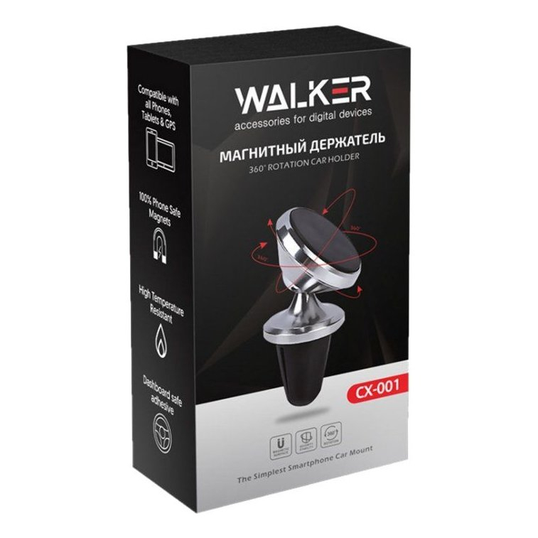 Магнитный держатель для телефона WALKER CX-001 фото 1