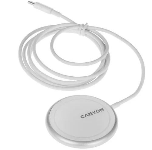 Беспроводное зарядное устройство Canyon CNS-WCS100, MagSafe, 15 Вт, LED идикатор, магнитное 9646031 фото 1