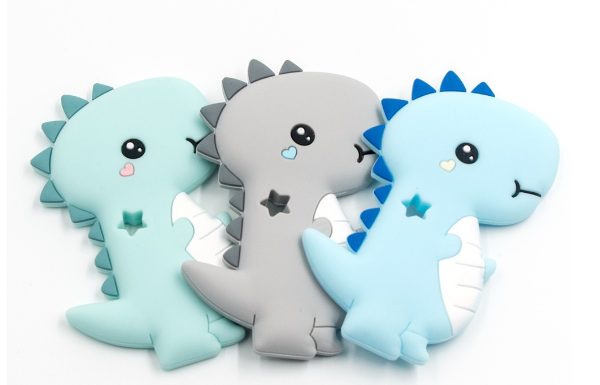 Прорезыватель силиконовый Динозаврик Бусинка 1884БУС (24) (01.12.2030, 10702070/120224/3061761, КИТА фото 1