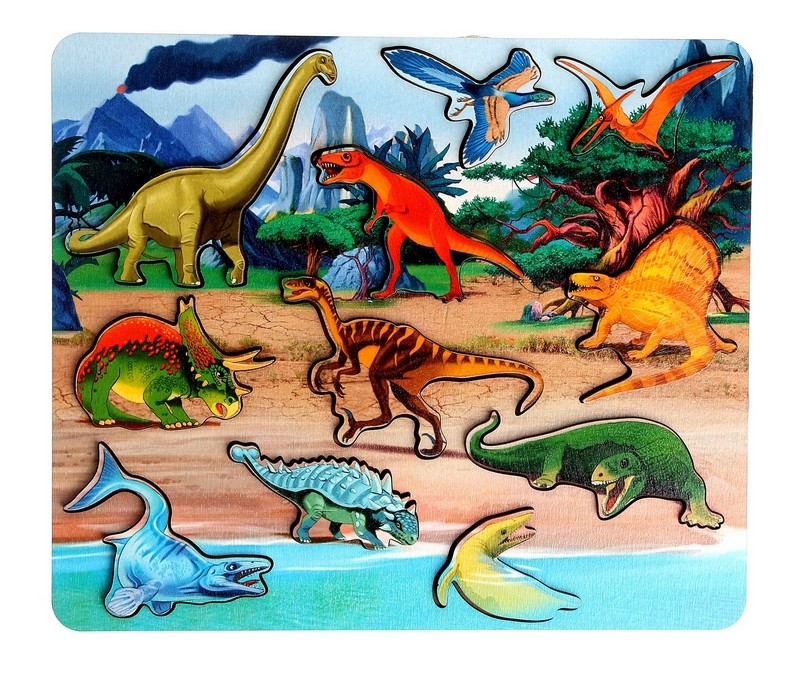 Рамка-вкладыш "Мир динозавров" 11 дет. арт.8412 7500580 фото 1
