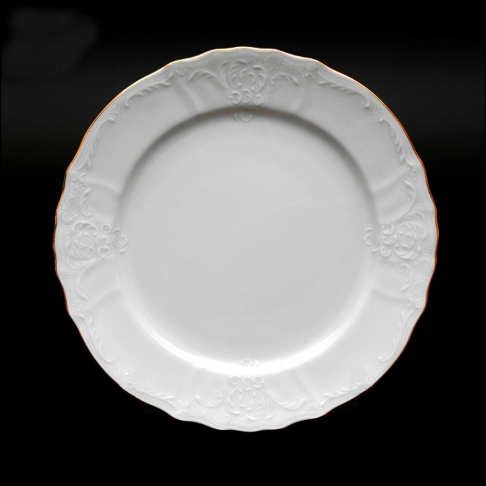 03626 Набор тарелок 21 см Бернадотт Белый узор (6 шт) фото 1