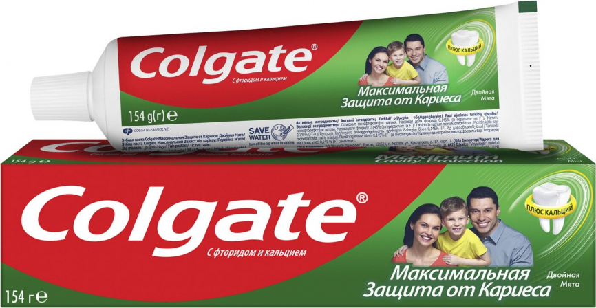 Зубная паста COLGATE 154гр Максимальная защита от кариса двойная  (48 в кор) фото 1