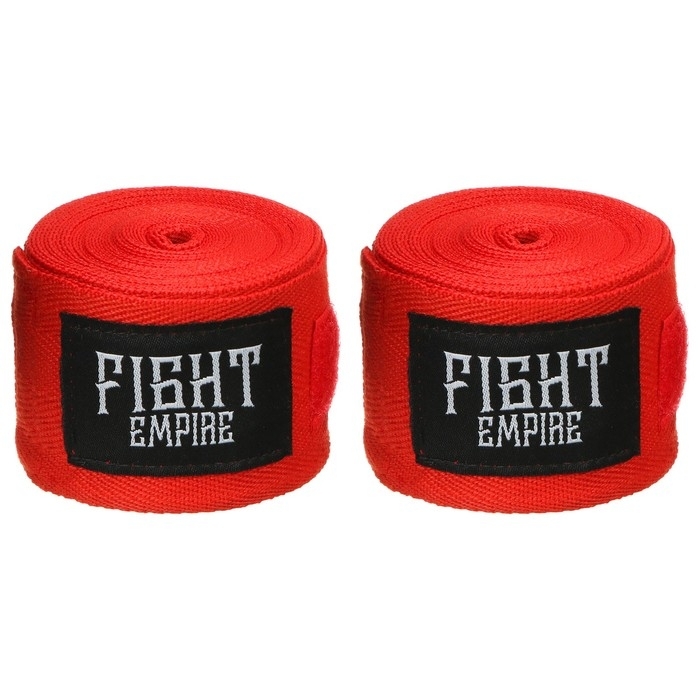 Бинт боксерский FIGHT EMPIRE 5 м, цвет красный   6906689 фото 1