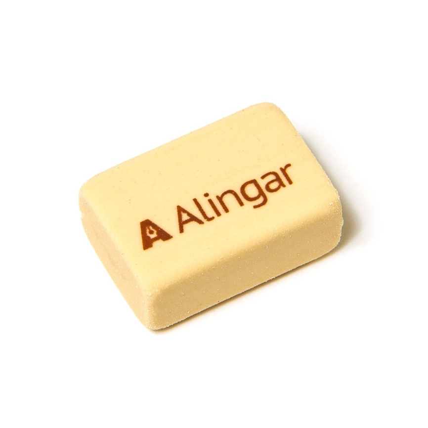 Ластик Alingar, синтетический каучук, прямоугольный, бежевый, 30*20*10 мм, картонная упаковка фото 1