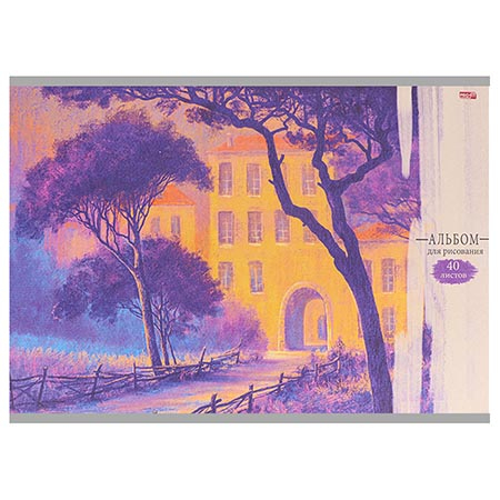 Альбом А4 40л " Проф-Пресс " Эконом Пурпурные деревья, обложка - мелованная бумага, блок- офсет 80г/ фото 1
