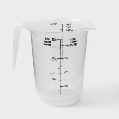 Кувшин мерный 0,5л, 12,5х9,5х12см, прозрачно белый  642920 фото 1
