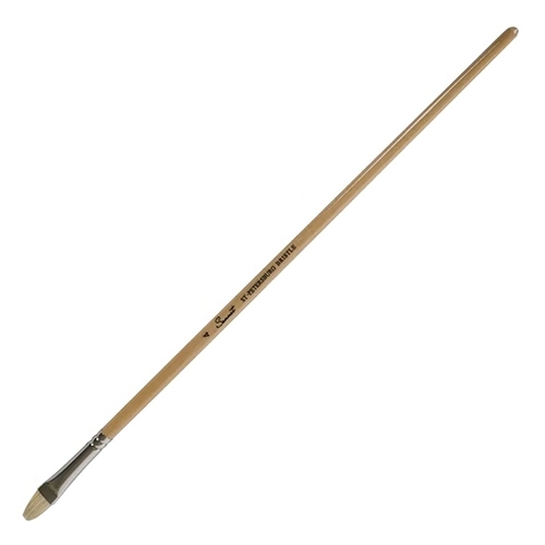 Кисть " Сонет " щетина овальная № 4 ( 10мм) длинная ручка покрытая лаком, 10228010/150722/3265742 фото 1