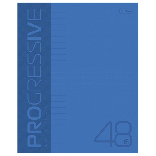 Тетрадь А5  48л " Hatber " линия Progressive Синяя, офсет, на скобе, обложка- пластик фото 1