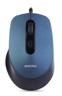 Мышь проводная беззвучная Smartbuy ONE 265-B синяя (SBM-265-B) фото 1