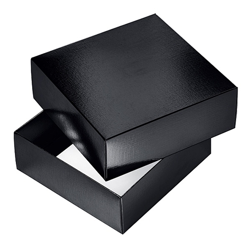 Коробка подарочная складная " Hatber " 18*18*6,5см Metallic Черная, 11 бирок для пожеланий и благода фото 1