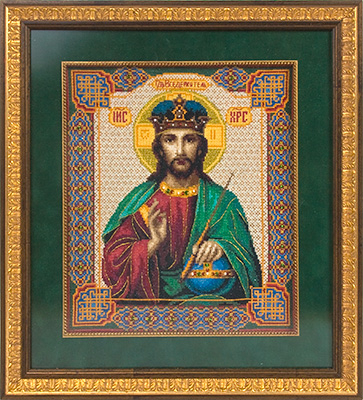 Набор для вышивания " PANNA " Икона 23,5*28см Господь Вседержитель, счетный крест, бисер, заполнение фото 1